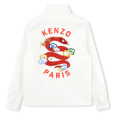 Embroidered Cotton Shirt KENZO KIDS BOY