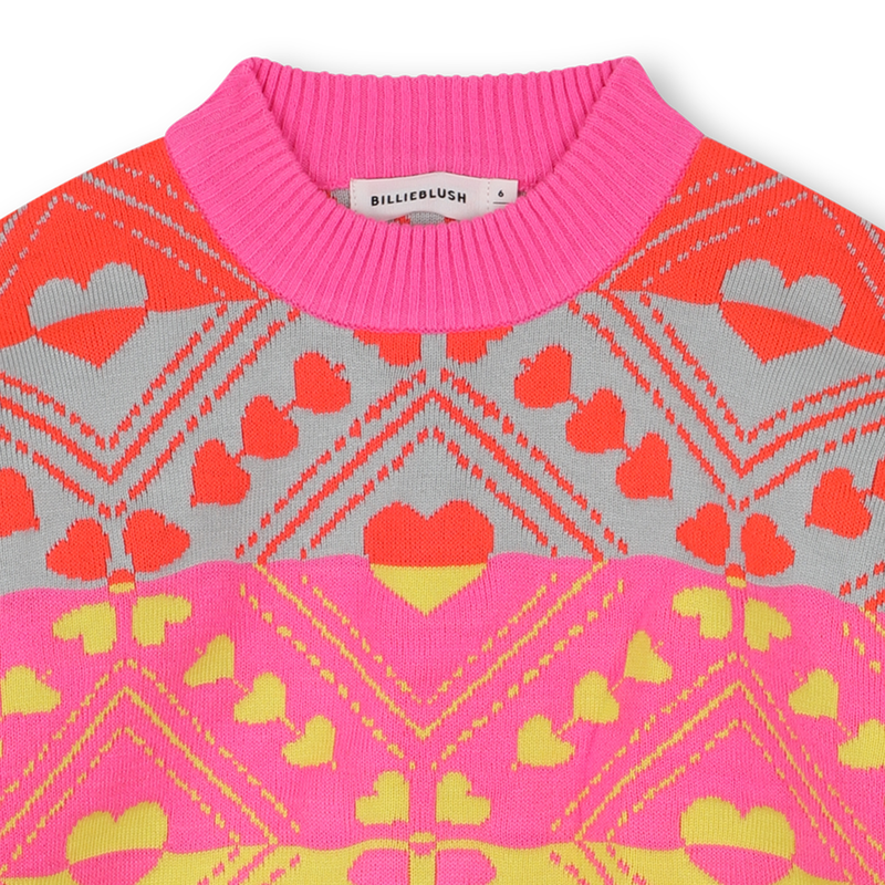Camisola de malha com padrões de coração BILLIEBLUSH 
                    GIRL