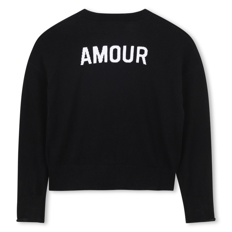 Camisola com decote em V e costas a contrastar ZADIG & VOLTAIRE 
                        GIRL