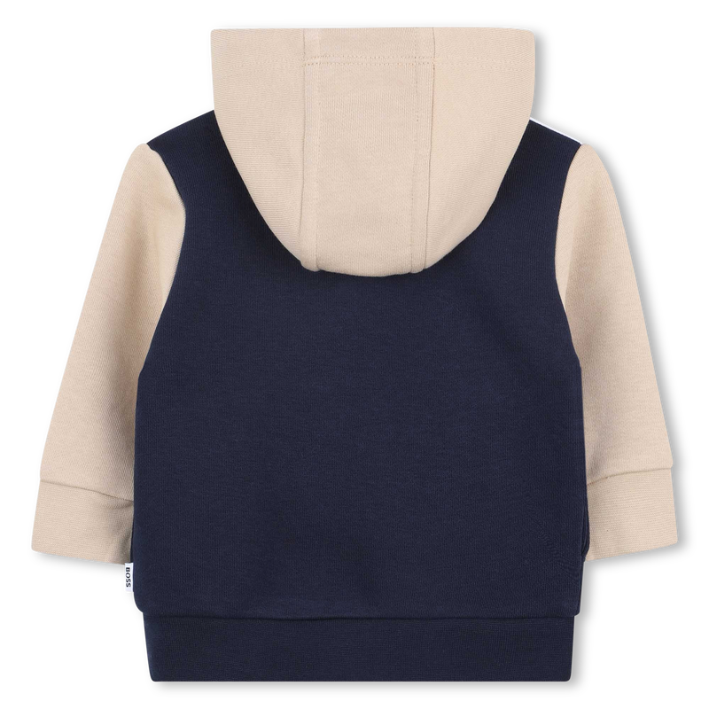 Cardig&atilde; em molet&atilde;o com capuz BOSS 
                        BOY