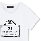 T-shirt com estampa KARL LAGERFELD KIDS 
                    GIRL