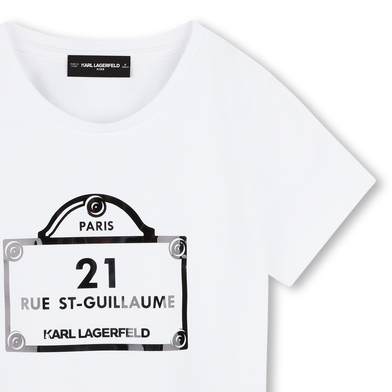 T-shirt com estampa KARL LAGERFELD KIDS 
                        GIRL