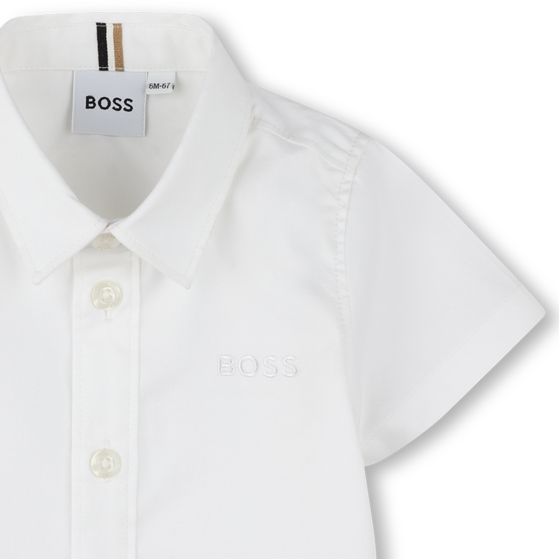 Camisa manga curta em algod&atilde;o BOSS 
                        BOY