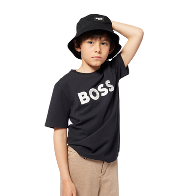 T-shirt bordada em algod&atilde;o BOSS BOY