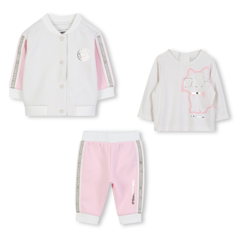 Conjunto de jogging de 3 peças KARL LAGERFELD KIDS 
                    GIRL