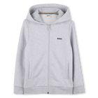Cardigan com capuz, GRIS CHINE, hi-res