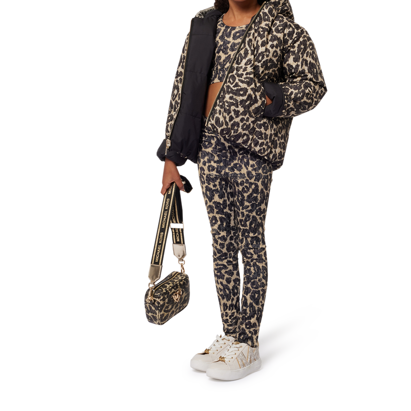 Leggings com padr&atilde;o animal MICHAEL KORS 
                        GIRL