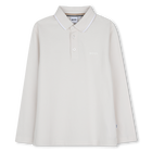 Polo de mangas longas, MARFIM, hi-res