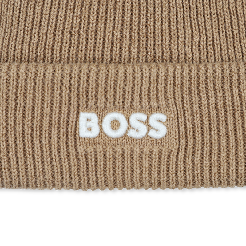 Gorro de malha com pompom BOSS 
                    BOY