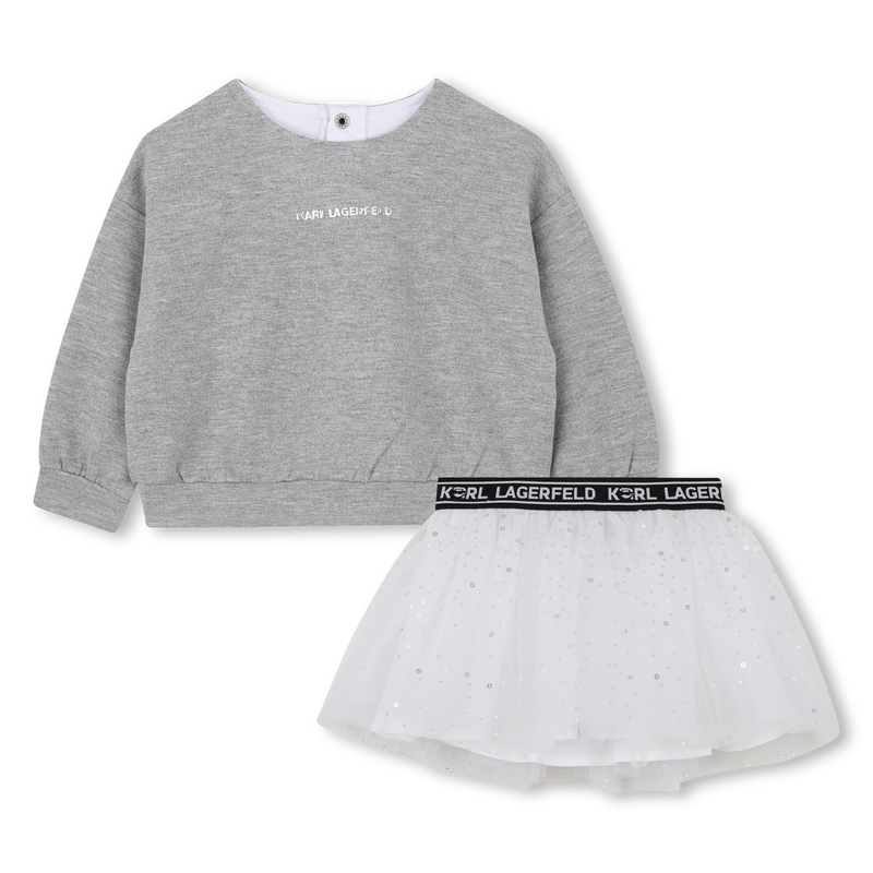 Conjunto de moletom e saia KARL LAGERFELD KIDS 
                    GIRL