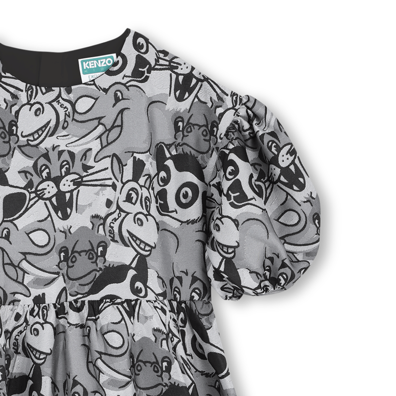 Vestido de manga balão KENZO KIDS 
                    GIRL