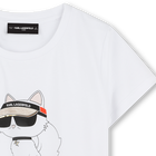 T-shirt com estampa KARL LAGERFELD KIDS 
                    GIRL