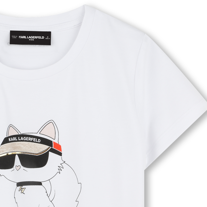 T-shirt com estampa KARL LAGERFELD KIDS 
                        GIRL