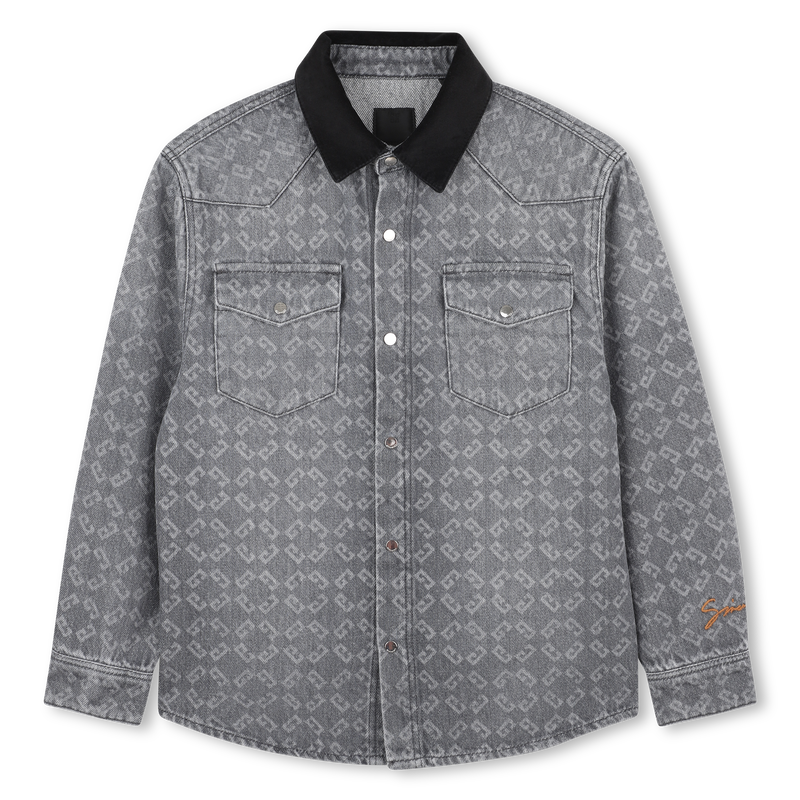 Sobrecamisa com gola veludo GIVENCHY 
                        BOY