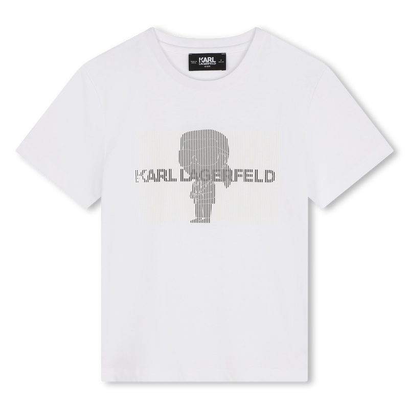 T-shirt manga curta de algodão KARL LAGERFELD KIDS 
                    BOY