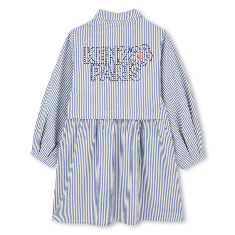 Vestido camisa listrado fino KENZO KIDS 
                    GIRL