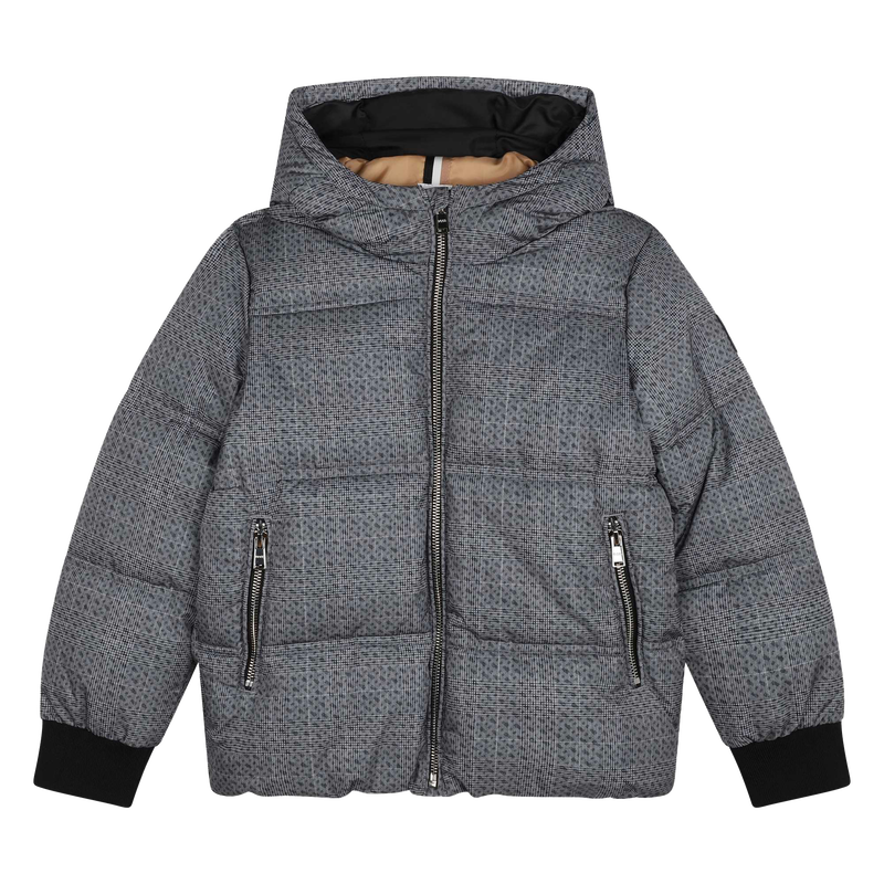 Blus&atilde;o de penas com capuz BOSS 
                        BOY