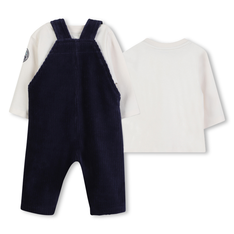 Conjunto de jardineira de veludo cotelê TIMBERLAND 
                    BOY