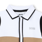Pijama tricolor com gola polo BOSS 
                    BOY