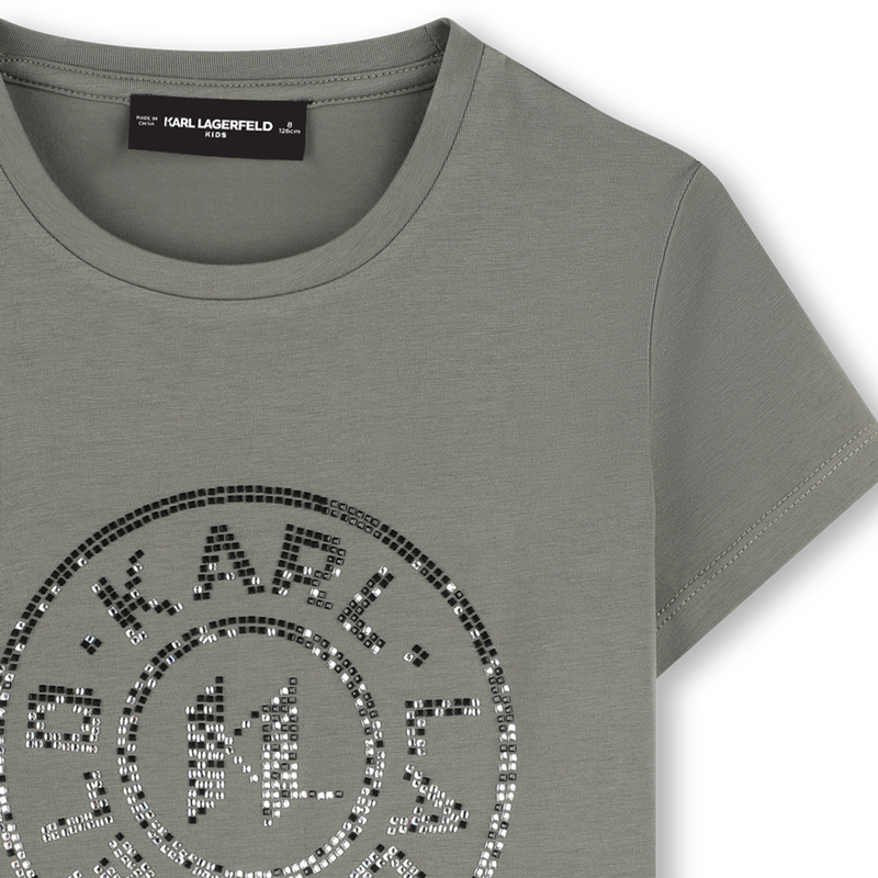T-shirt com estampa KARL LAGERFELD KIDS 
                        GIRL