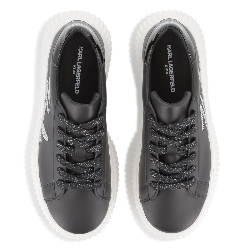 T&ecirc;nis de cano baixo com cadar&ccedil;o KARL LAGERFELD KIDS 
                        GIRL