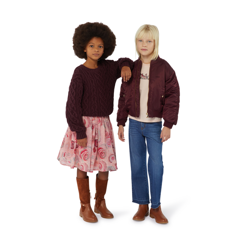 Saia de cerimónia em lã CHLOE 
                    GIRL