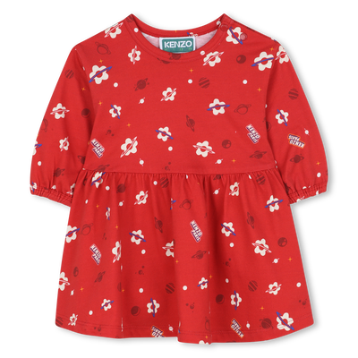 Vestido de manga comprida KENZO KIDS GIRL