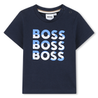 T-shirt de mangas curtas, AZUL MARINHO, hi-res