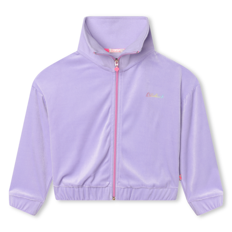 Velvet zip-up cardigan BILLIEBLUSH 
                    GIRL