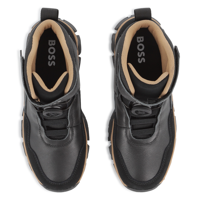 Bota de tornozelo em material misto BOSS 
                        BOY