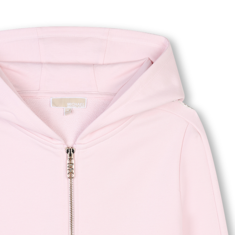 Casaco em molet&atilde;o com capuz MICHAEL KORS 
                        GIRL