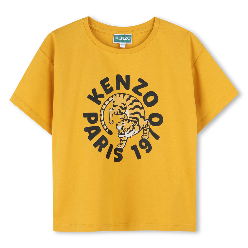 T-shirt manga curta de algod&atilde;o KENZO KIDS 
                        MENINA