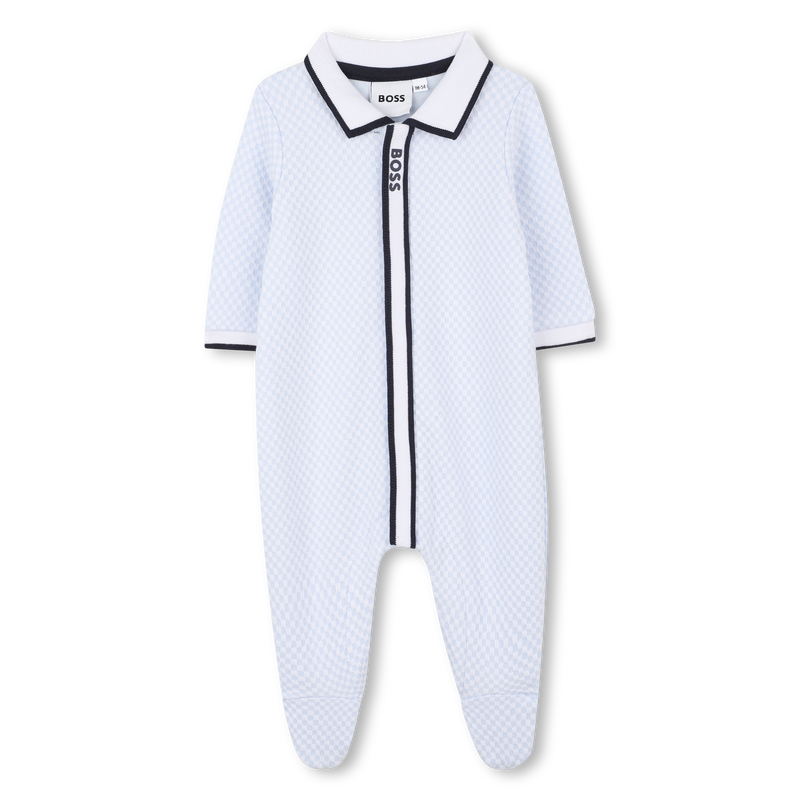 Pijama com gola polo BOSS 
                        BOY