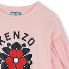 T-shirt bi-mat&eacute;ria estampada KENZO KIDS 
                    GIRL