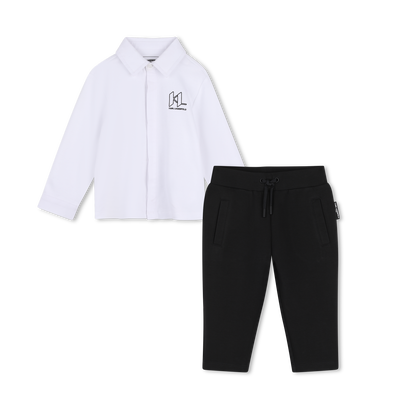 Conjunto de camisa e cal&ccedil;a KARL LAGERFELD KIDS MENINO