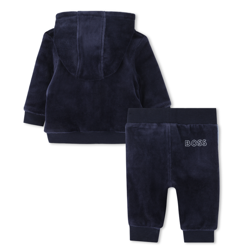 Conjunto de 2 pe&ccedil;as em veludo BOSS 
                        BOY