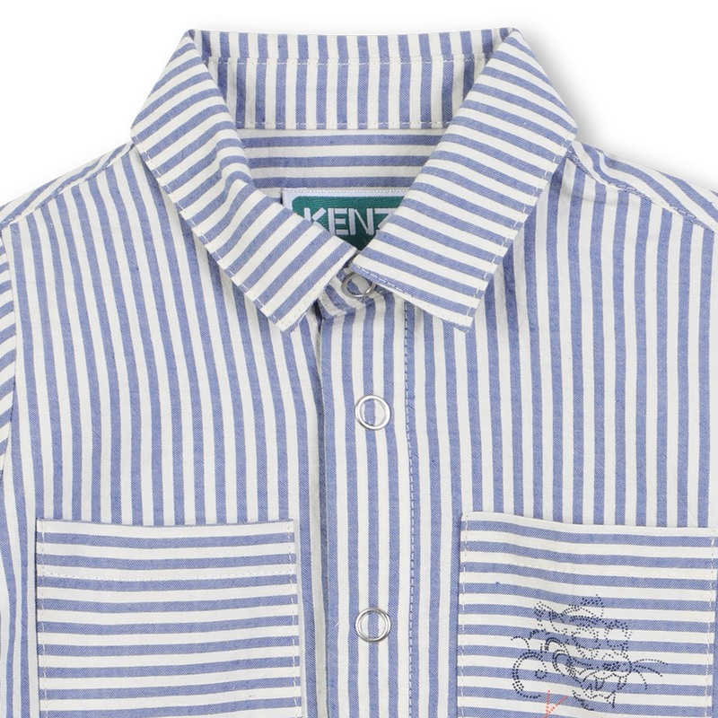 Camisa de algodão às riscas KENZO KIDS 
                    BOY