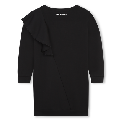 Vestido direito com folhos KARL LAGERFELD KIDS GIRL