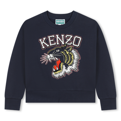 Sweatshirt de algod&atilde;o bordada KENZO KIDS GIRL