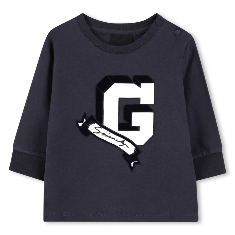 T-shirt com fecho de pressão GIVENCHY 
                    BOY