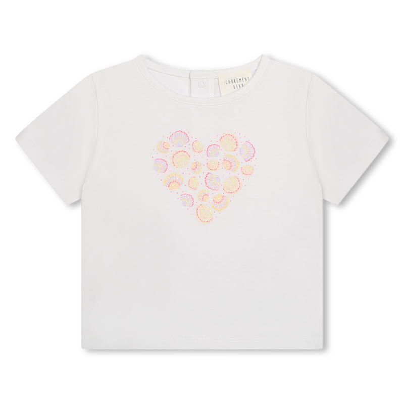 T-shirt estampada com corações CARREMENT BEAU 
                    GIRL