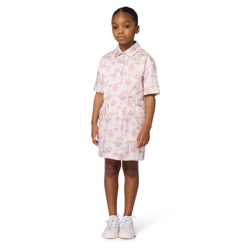Vestido de cetim com gola polo GIVENCHY 
                    GIRL
