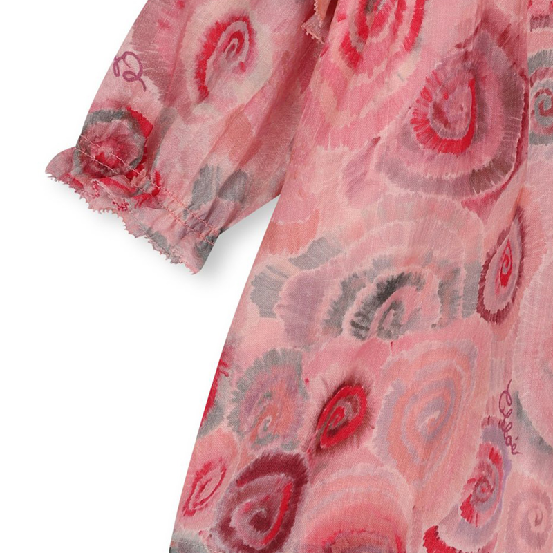 Vestido evasé com folhos CHLOE 
                    GIRL