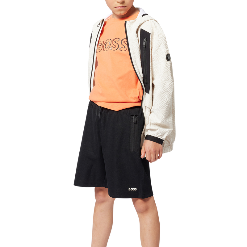 Bermudas jogging com log&oacute;tipo BOSS 
                        MENINO