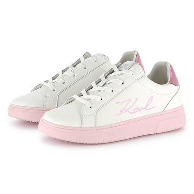 Sapatilhas de couro KARL LAGERFELD KIDS GIRL