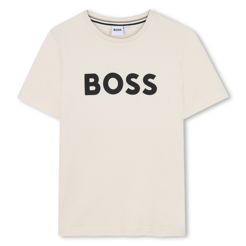 T-shirt manga curta em algod&atilde;o BOSS 
                        BOY