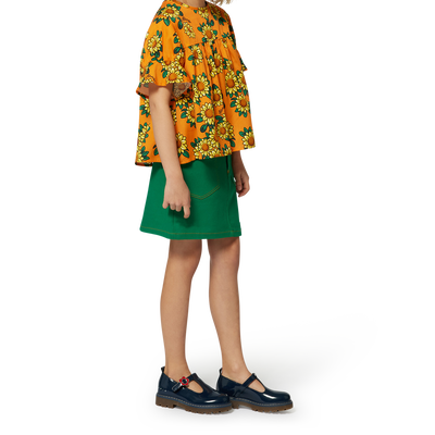 Saia trap&eacute;zio com bolsos KENZO KIDS GIRL