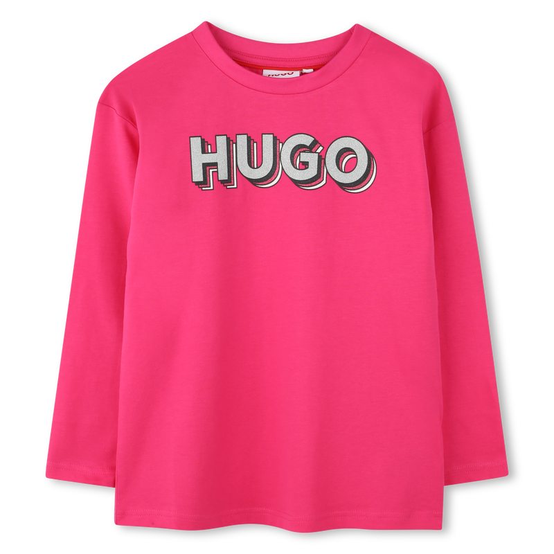 T-shirt estampada com log&oacute;tipo HUGO 
                        GIRL