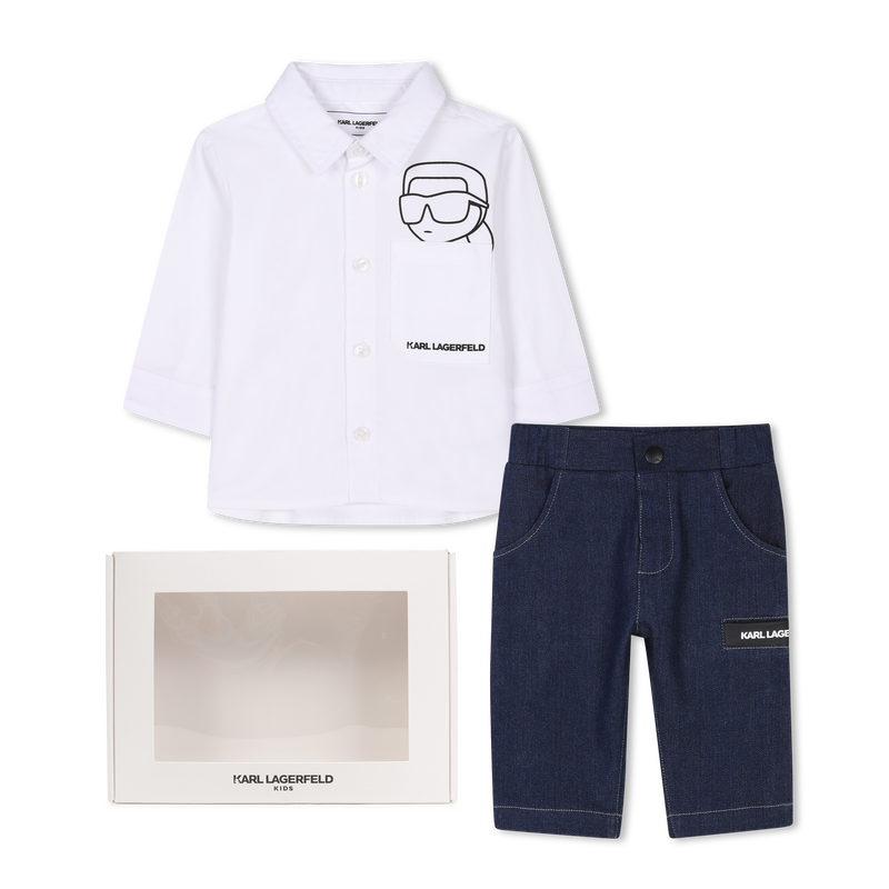 Conjunto camisa e calções KARL LAGERFELD KIDS 
                    BOY