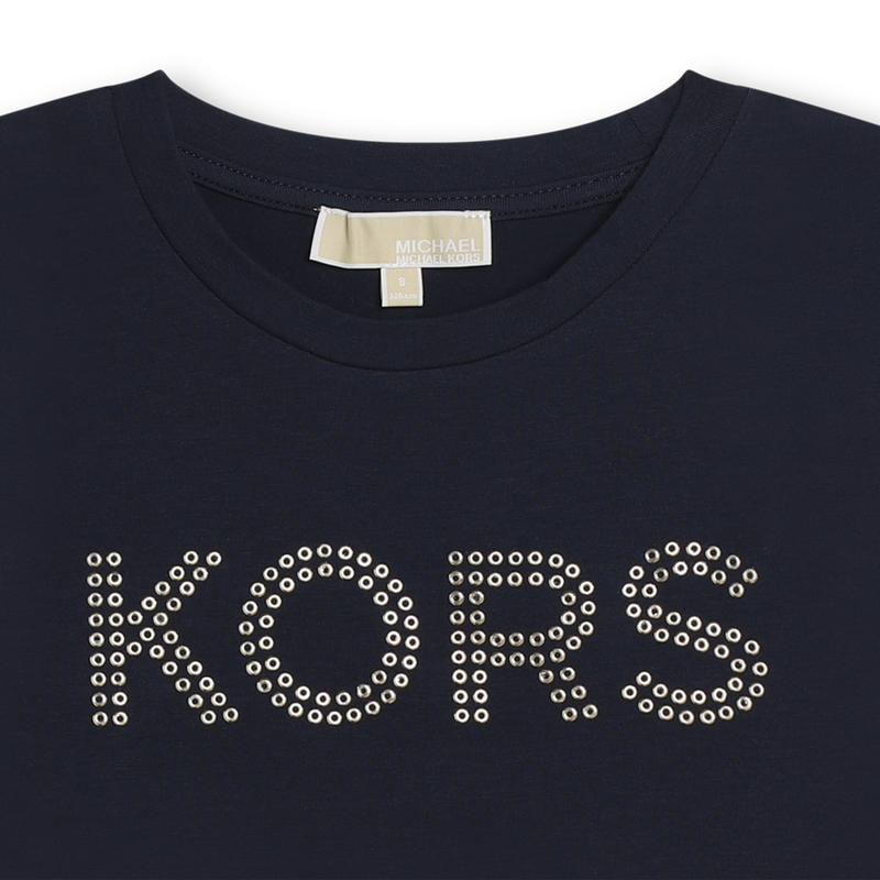 T-shirt manga curta de algodão MICHAEL KORS 
                    GIRL